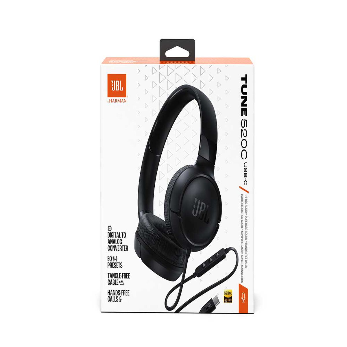 Aud&iacute;fonos On Ear JBL Tune 520C USB-C Negro