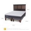 Cama Europea CIC Base Dividida 2 Plazas Ortopedic Advance + Respaldo New Torino Chocolate