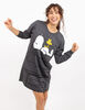 Camisa de Dormir de Algodón Manga Larga Mujer Snoopy