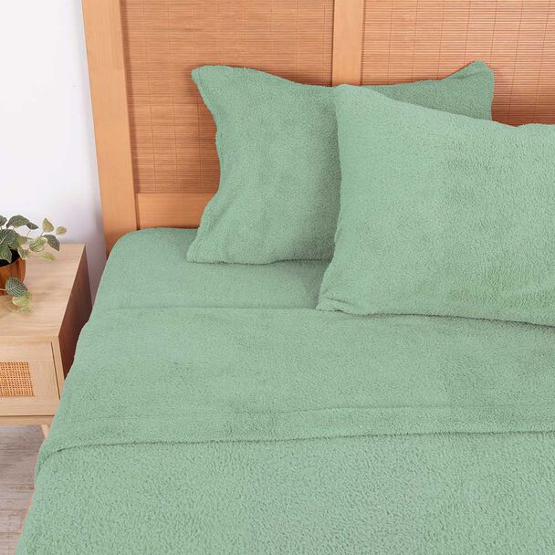 Juego de Sábanas Mashini 2 Plazas Liso Verde