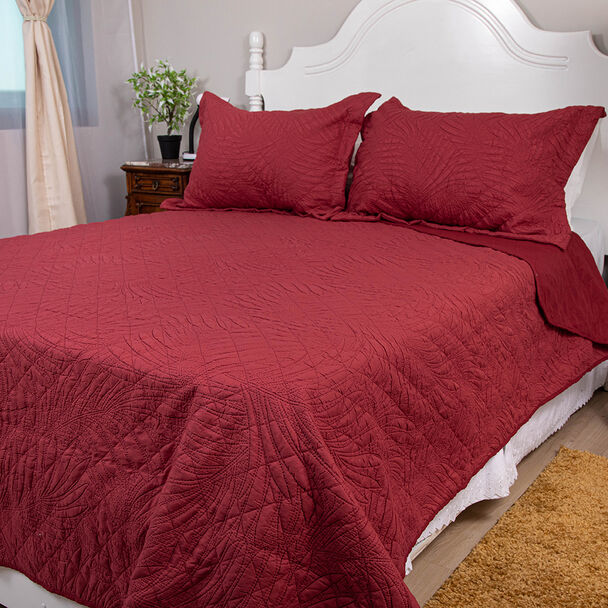 Quilt Doral 2 Plazas Burdeo Bubbly