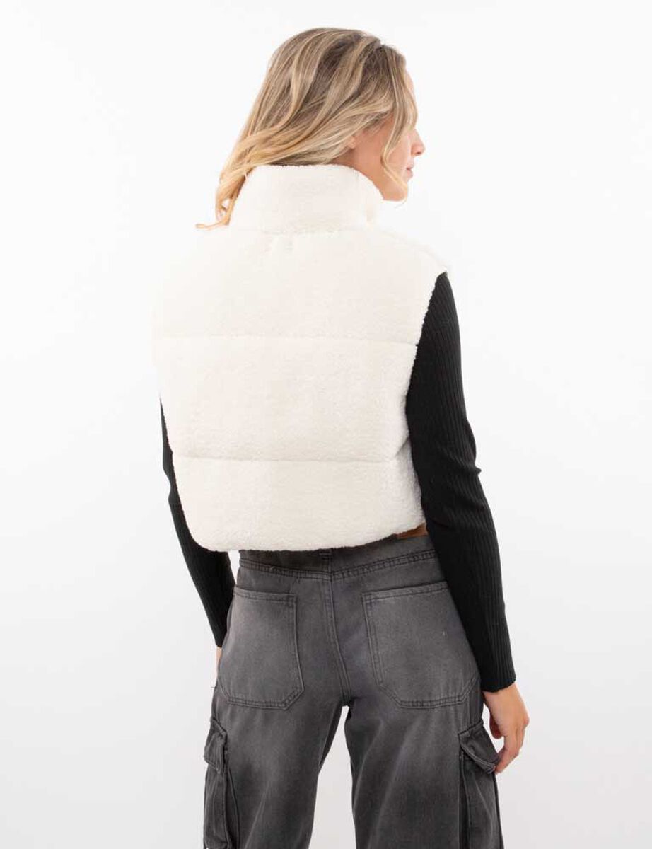 Parka Crop Reversible Chiporro Sin Mangas Mujer Icono