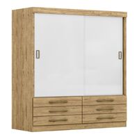 Closet Di Poretti New Moscou 2 Puertas Café y Blanco