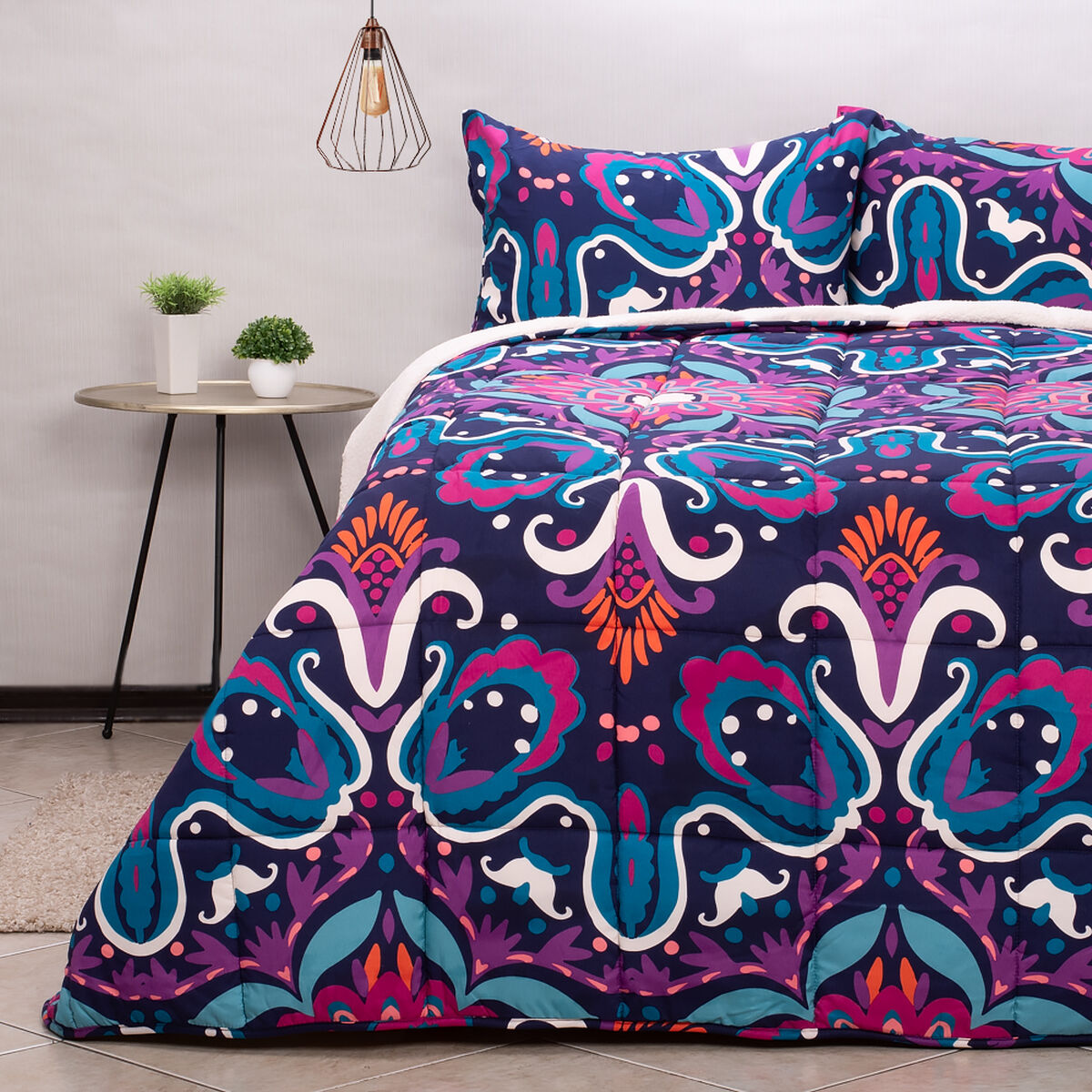 Plumón Polywool  Estampado 2 Plazas