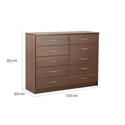 Imagen 2 del producto Cómoda Stanford 10 Cajones Chocolate
