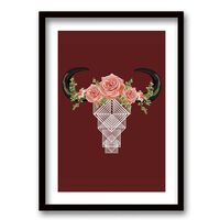 Cuadro Decorativo Retela Cuernos 70 x 50 cm