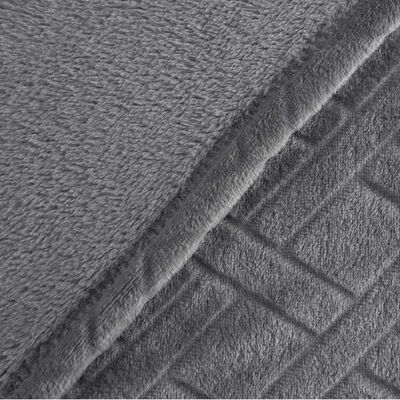Imagen 2 del producto Frazada Flannel Embossed Mashini 1,5 Plazas Liso Gris