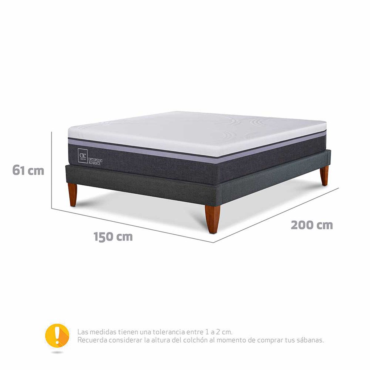 Cama Europea CIC 2 Plazas Ortopedic Advance