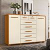 C&oacute;moda Vekkahome Fontana 2 Puertas 7 Cajones Beige