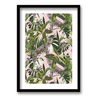 Imagen 1 del producto Cuadro Decorativo Retela Tigres Rosa 40 x 30 cm
