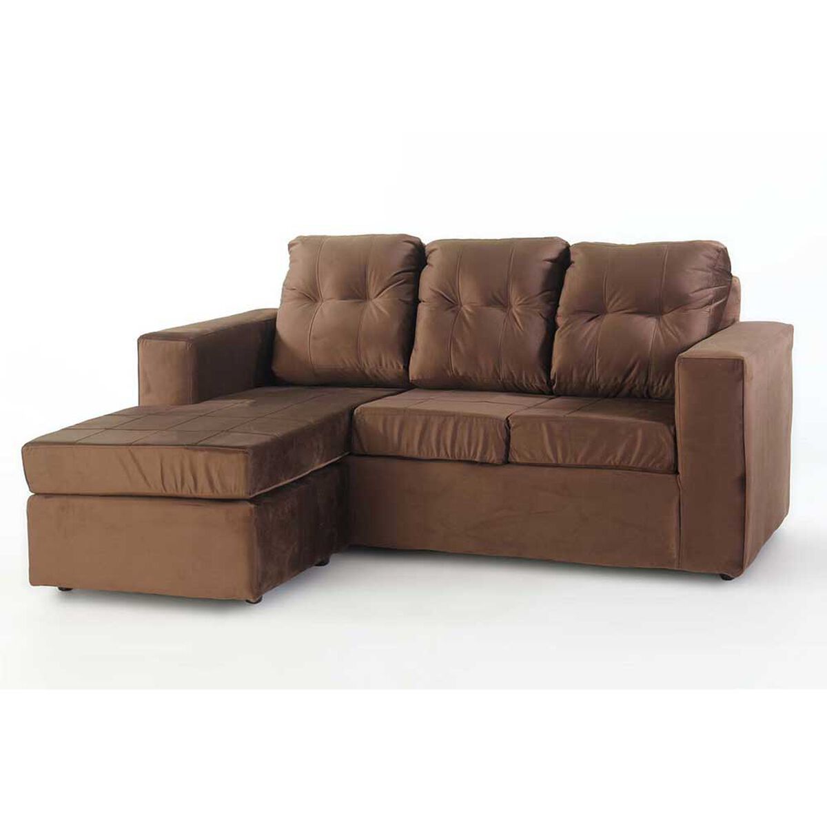 Sofá Modular Kea Rodas 3 Cuerpos Café