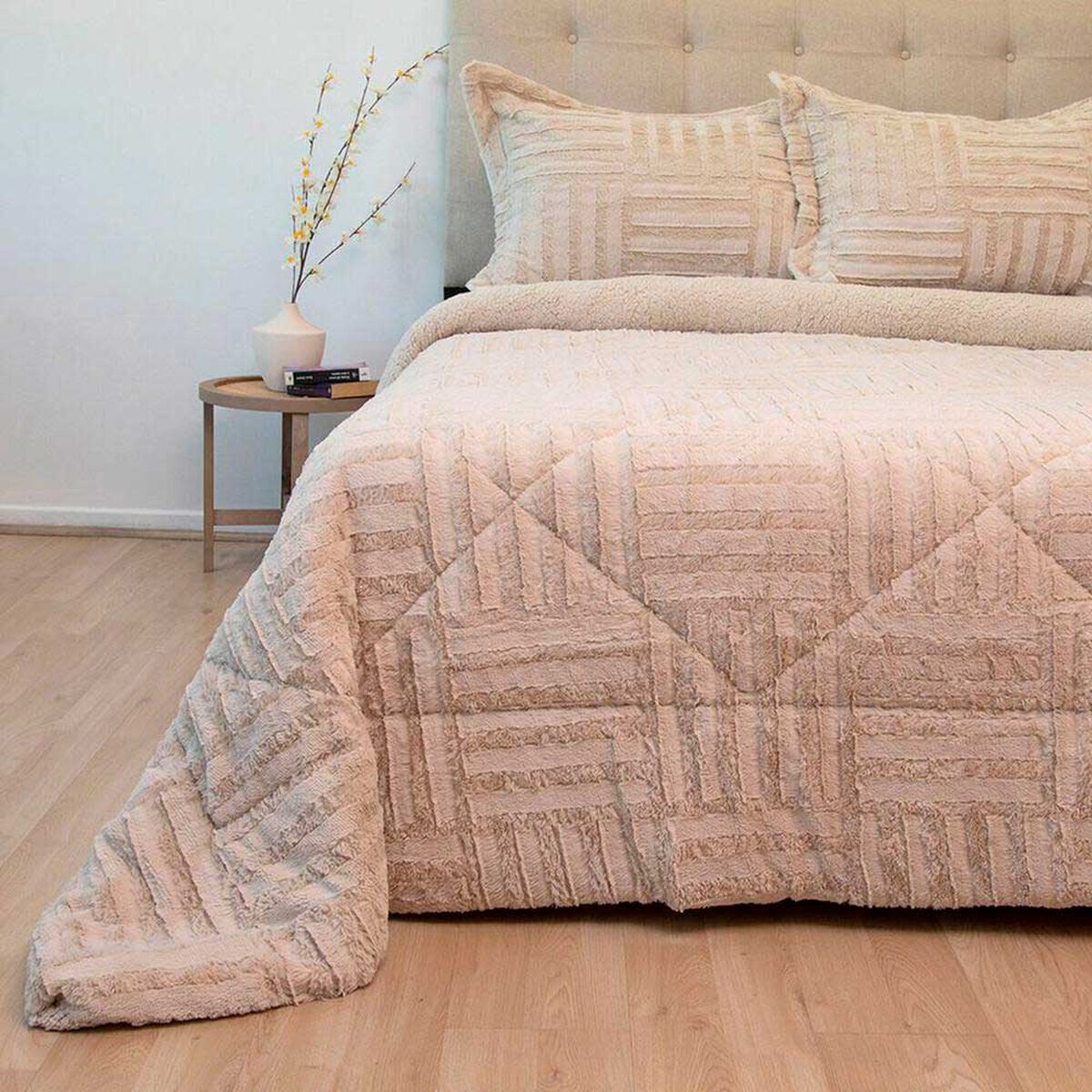 Cubrecama Doral 2 Plazas Beige Senses