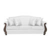 Juego de Living Innovamuebles New Bugambilia Sofá 3 Cuerpos + Dos Sillones 1 Cuerpo Blanco