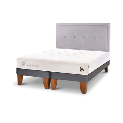Imagen 2 del producto Cama Europea CIC Base Dividida 2 Plazas Cocopedic + Respaldo Ganges