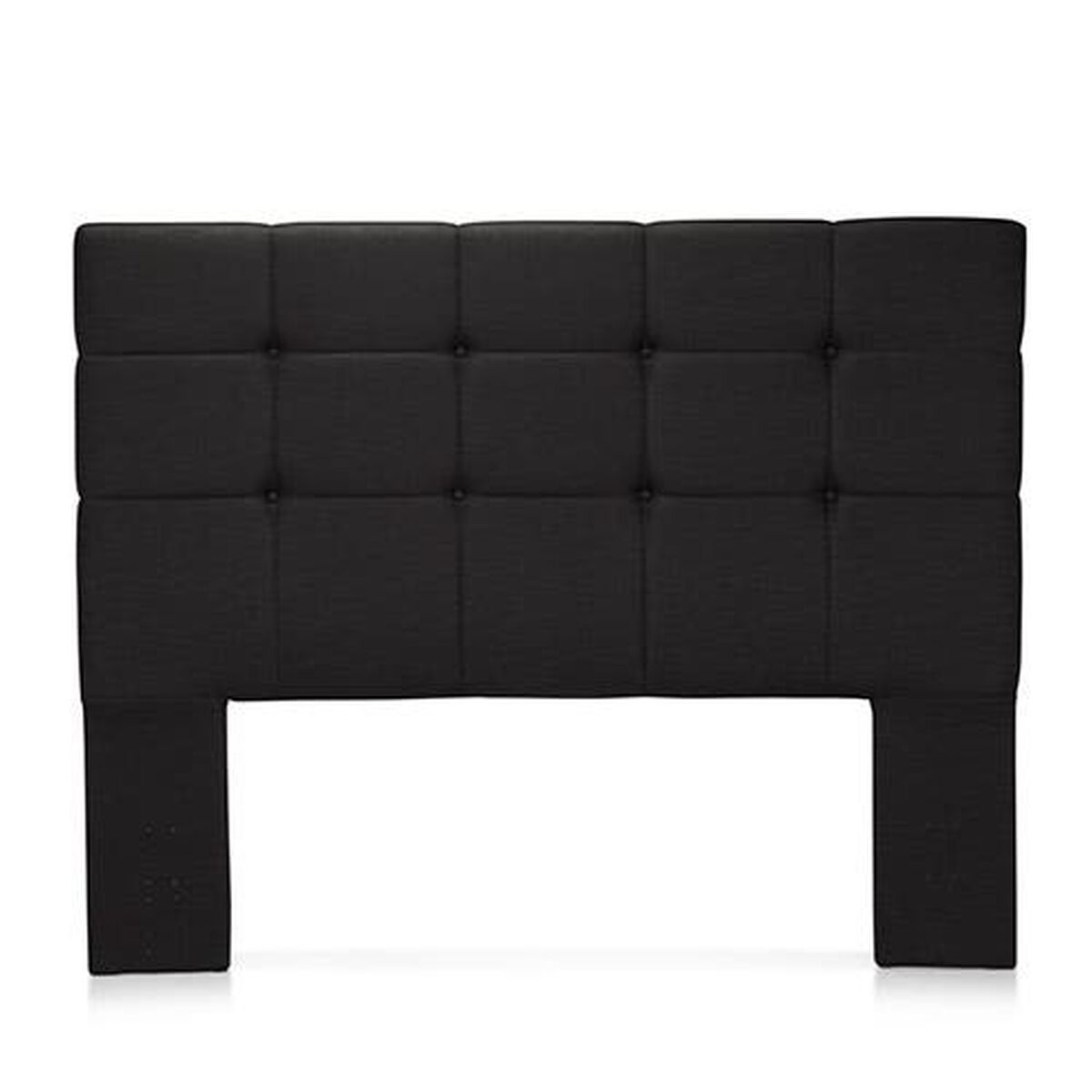 Cama Europea Rosen Base Dividida King Tempo + Respaldo + 2 Veladores Grafito + 2 Almohadas