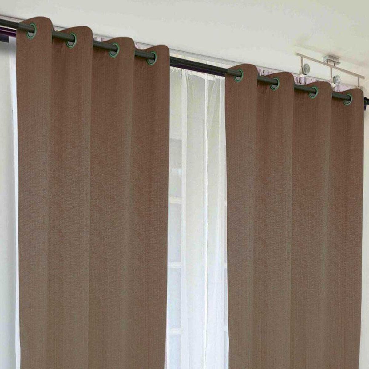 Combo Cortinas Doral Camila 220 x 140 cm Caf&eacute;