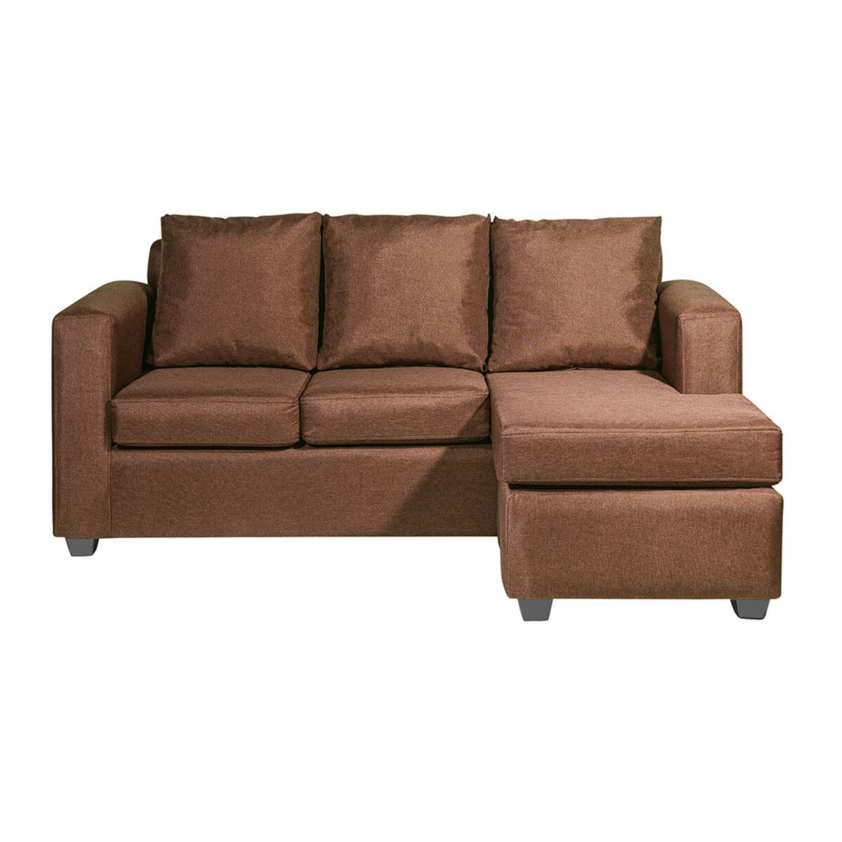 Sofá Seccional Innovamuebles Marco Pouf 1 Cuerpo + Sofá 3 Cuerpos Terracota