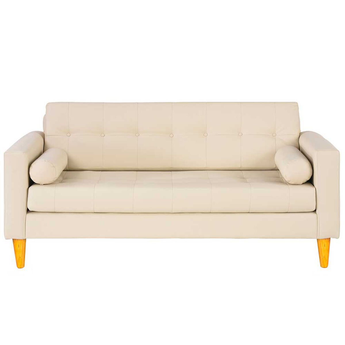 Sofá Bodevir Retro PU 04 3 Cuerpos Beige 