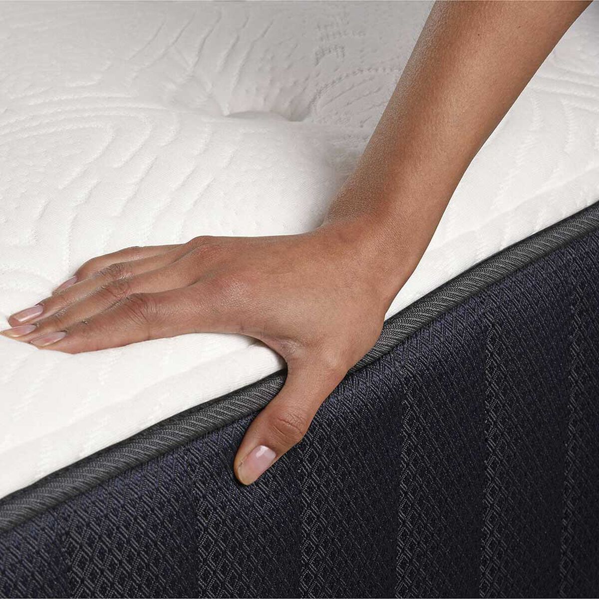 Cama Europea CIC Iron Smart 1,5 Plazas Premium + Respaldo Black Tapizado + Faldón