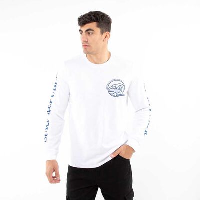 Polera Con Estampado Manga Larga Hombre Cutback