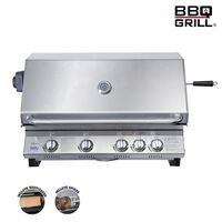 Parrilla a Gas Encendido Electrónico BBQ Grill Kansas Acero Inoxidable 4 Quemadores