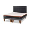 Cama Europea CIC Base Dividida King Beecomfort + Respaldo Milan Negro