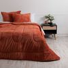 Plumón Liso Mashini 2 Plazas Corduroy Coral Sherpa Terracota