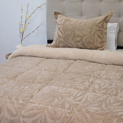 Imagen 1 del producto Cubrecama Doral 1,5 Plazas Beige Outboss Sherpa
