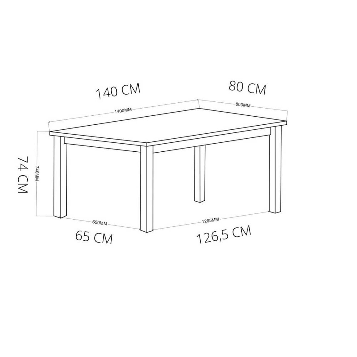 Juego de Comedor Fm Furniture Qatar M1400 4 Sillas 1 Banca