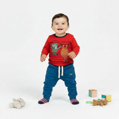 Pantal&oacute;n Buzo Jogger de Algod&oacute;n Beb&eacute; Chess Baby