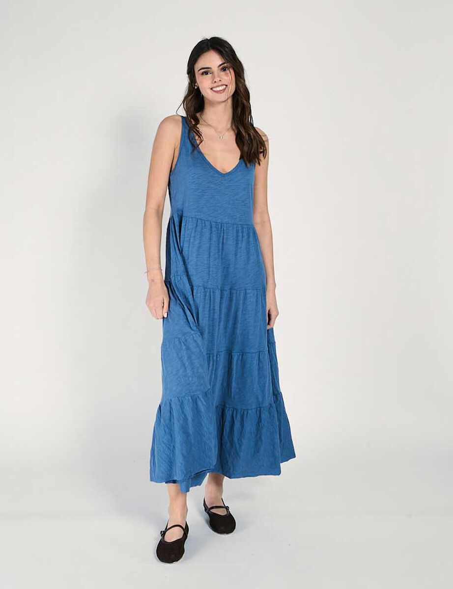 Vestido Maxi Sin Mangas Mujer Alma