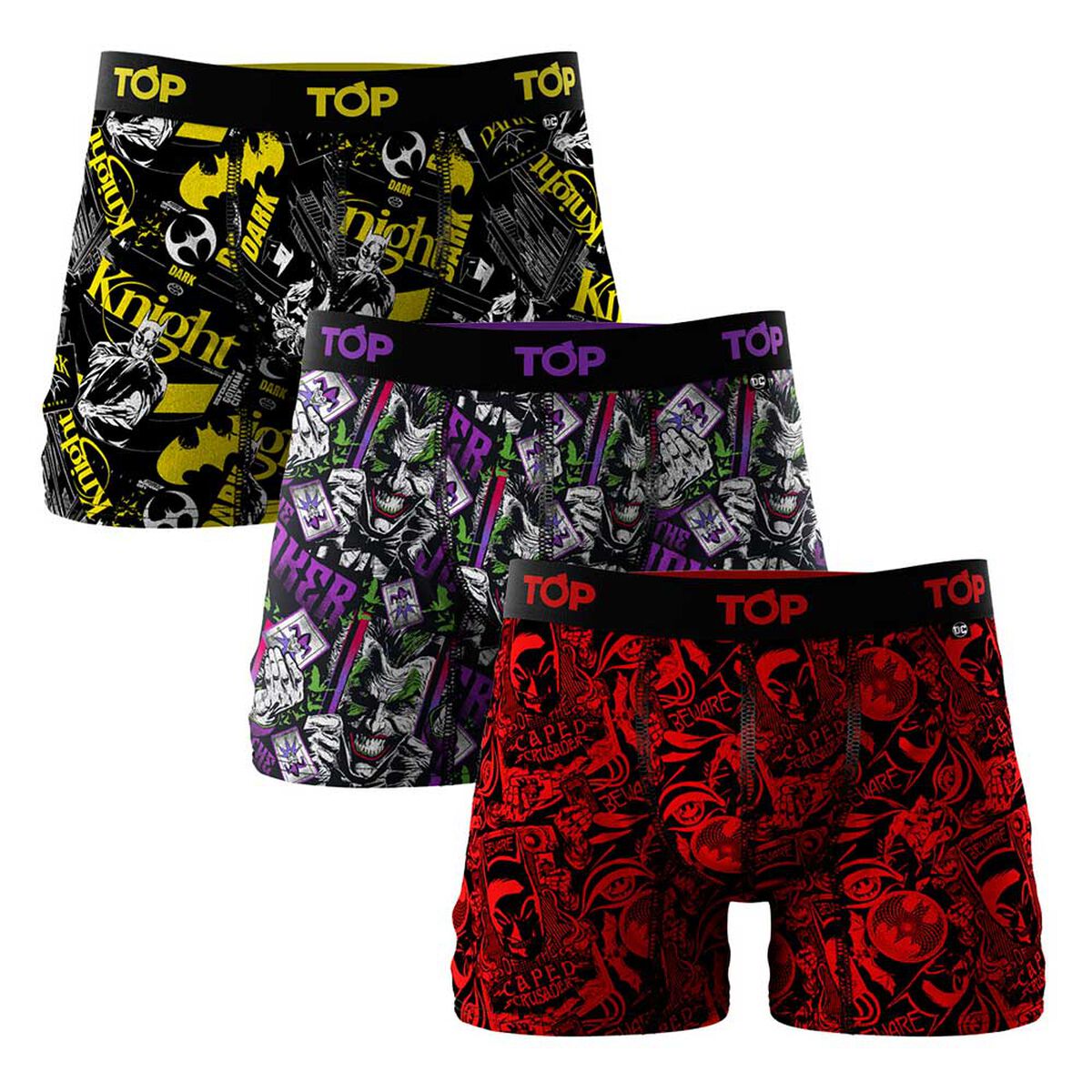 Pack 3 Bóxer DC Hombre Top