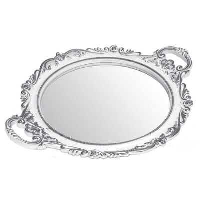 Imagen 1 del producto Bandeja Vgo Redonda Blanco Envejecido  40 x 26 cm