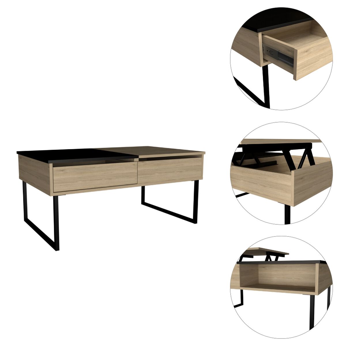 Mesa de Centro TuHome 5G-4 Rovere/Wengue