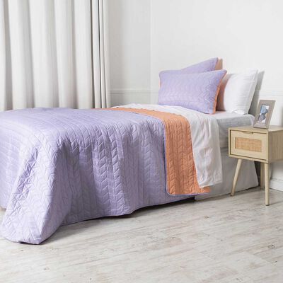 Imagen 2 del producto Cubrecama Mashini 2 Plazas Liso Lila Naranjo