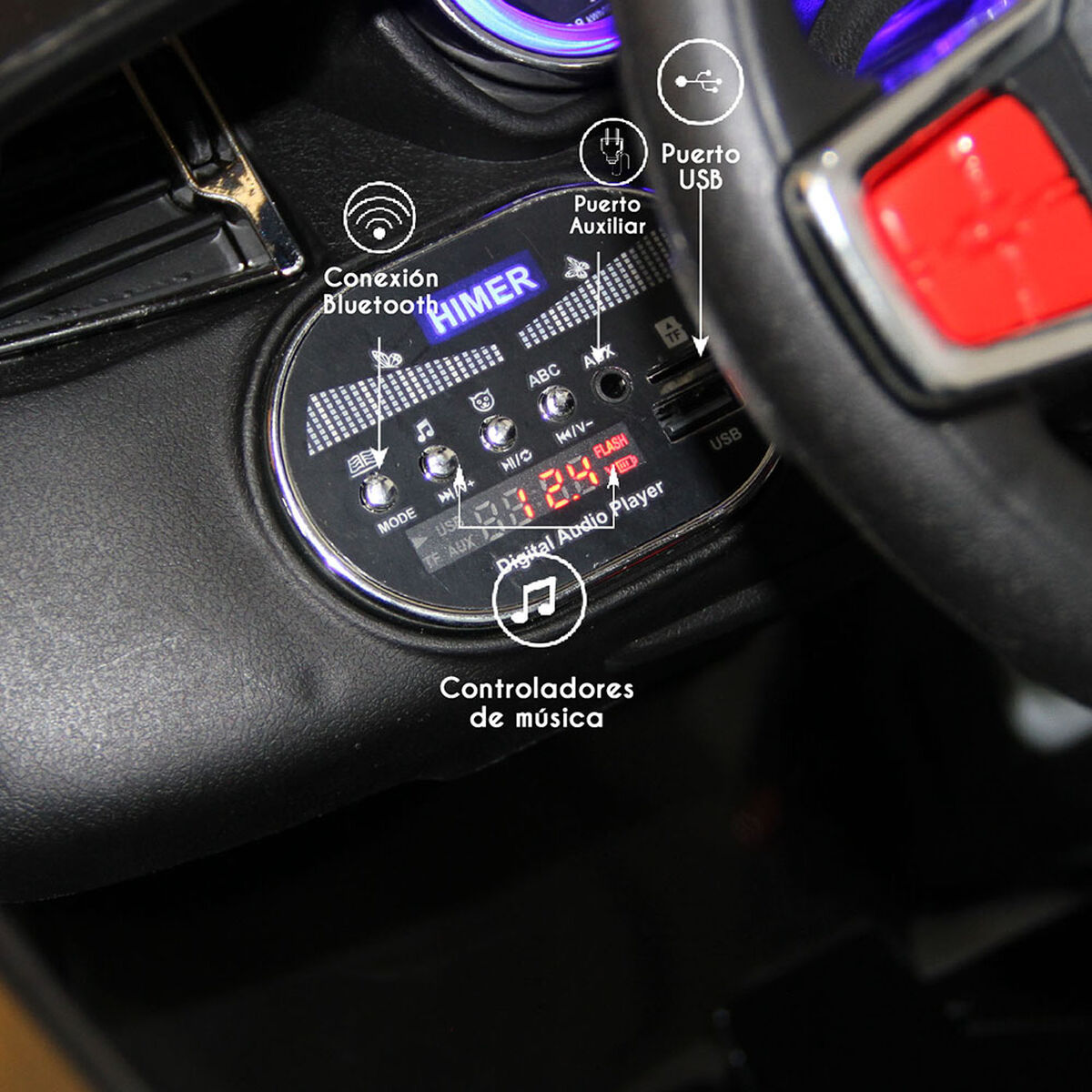 Auto a Batería Control Remoto RS-5980 Blanco