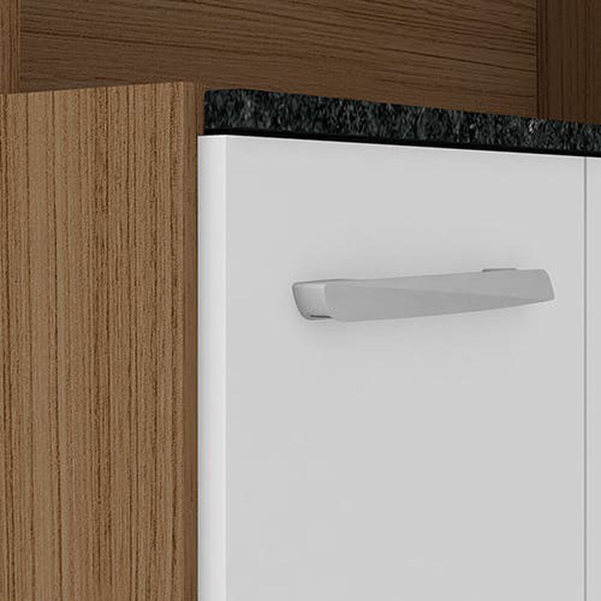 Mueble de Cocina Home Mobili Atlantis 1 Cajón 12 Puertas Café Blanco