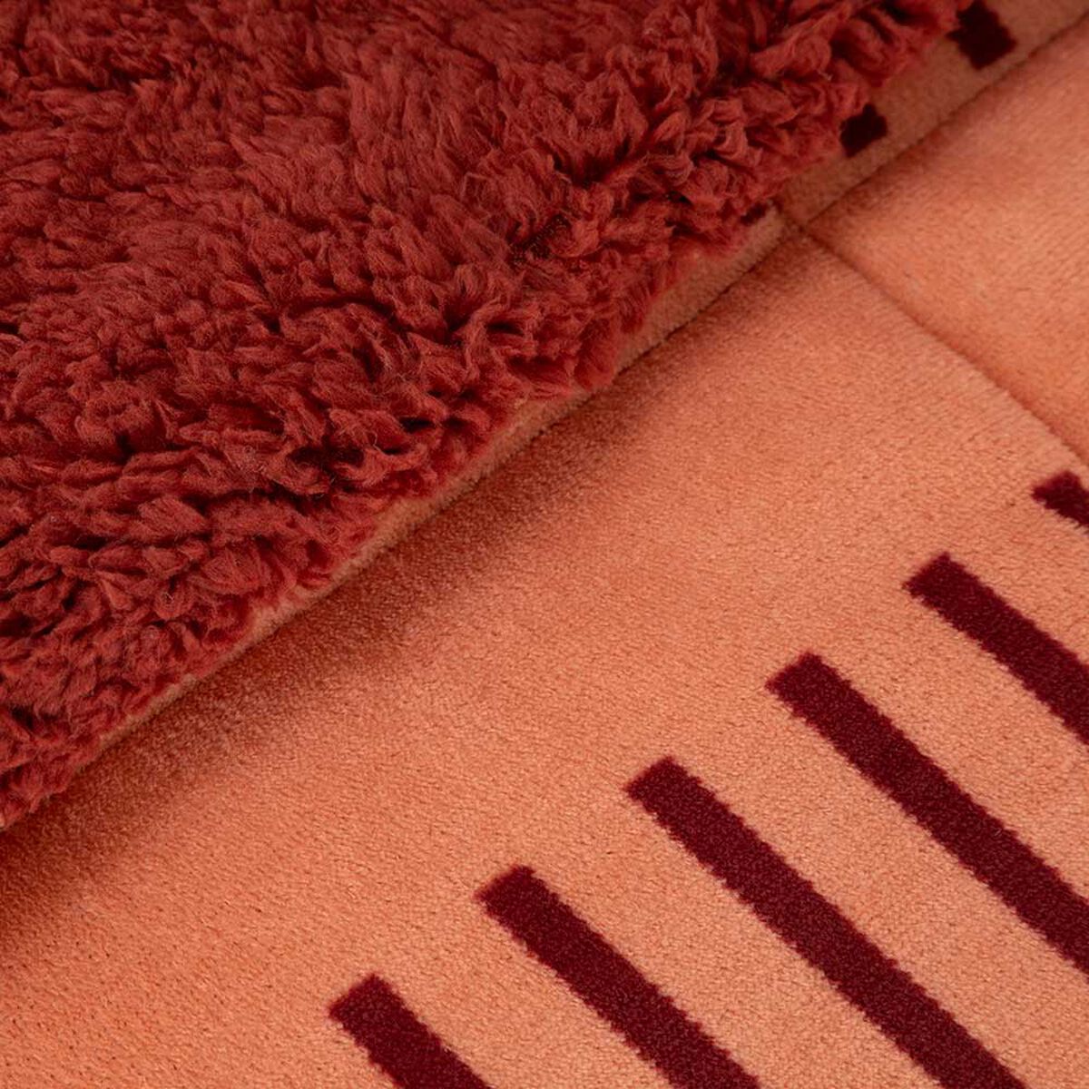 Plumón Coral Sherpa Casanova 2 Plazas Rayas Berry