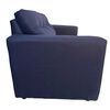 Juego de Living Kea Nize Sofá 3 Cuerpos + Dos Pouf Tela Negro
