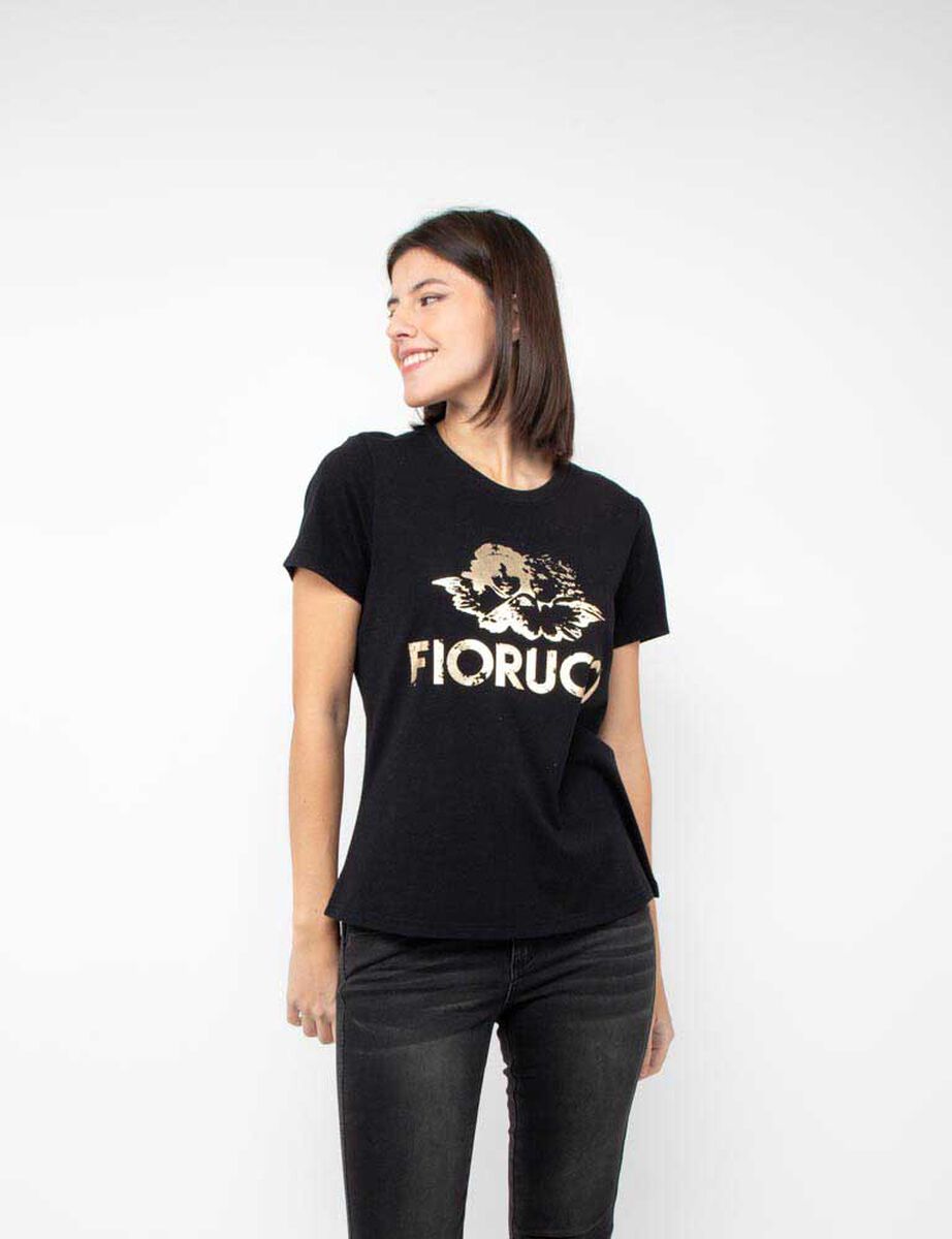 Polera Con Estampado Manga Corta Mujer  Fiorucci