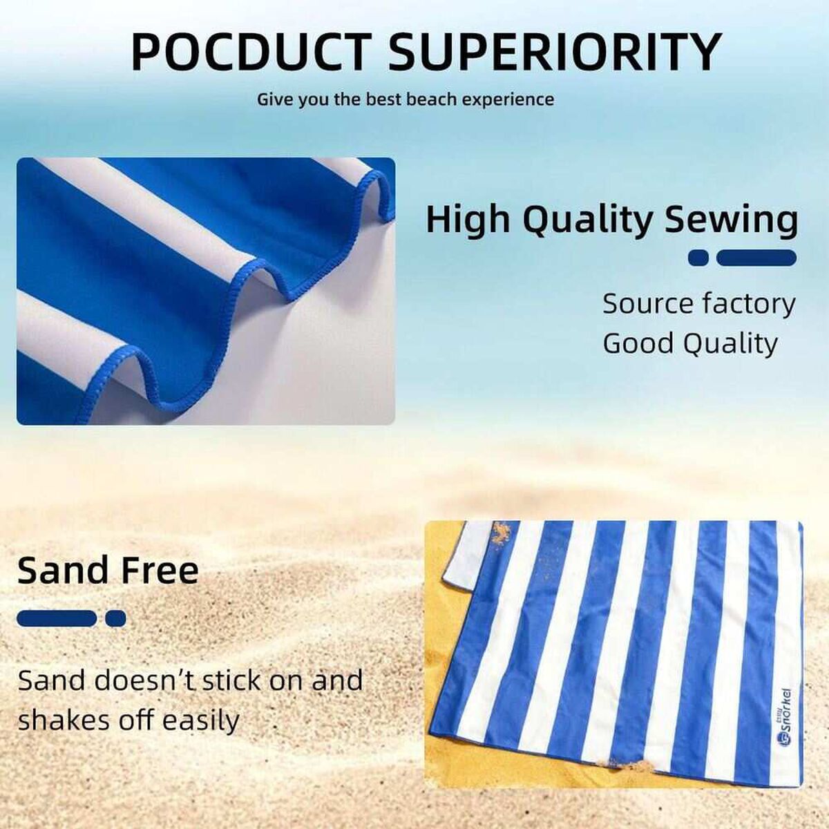 Toalla XL de Microfibra 90x200 cm Secado R&aacute;pido Playa Viaje Pro Outdoor