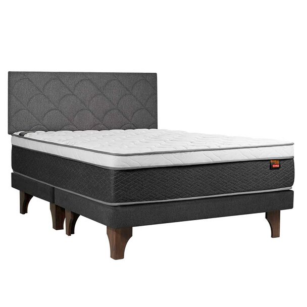Cama Europea Celta Base Dividida 2 Plazas Everest + Respaldo Everest