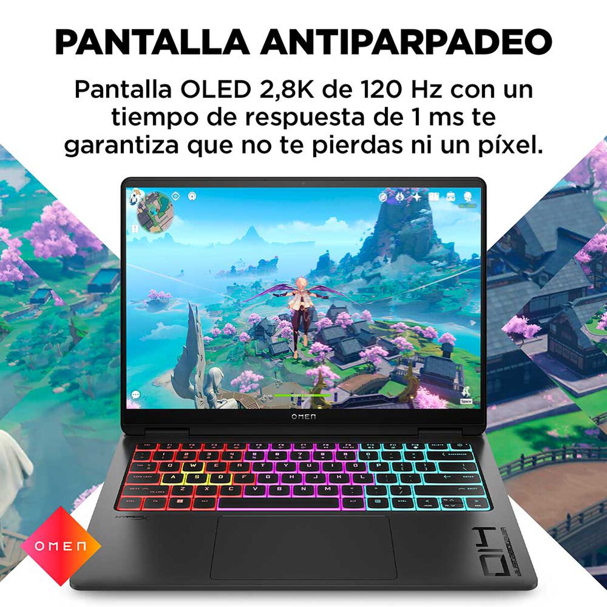 Notebook Gamer HP OMEN Transcend 14-fb0004la Core Ultra 9  32 GB RAM LPDDR5x-7467 MHz (integrada) 2TB 14" GPU NVIDIA® GeForce RTX™ 4070 para laptop (GDDR6 de 8 GB dedicada)