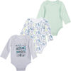 Pack 3 Body Estampado Manga Larga de Algodón Bebo Chess Baby