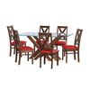 Juego de Comedor Latam Home Merida 6 Sillas Rojo