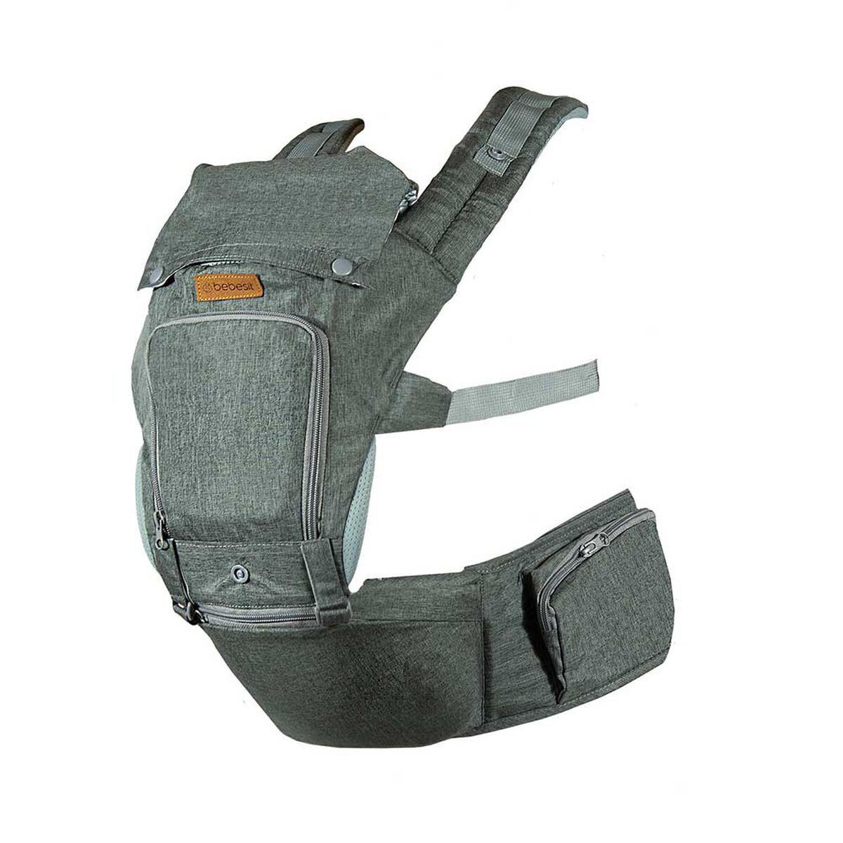 Porta Bebé con Arnés y Asiento Cuidados Cadera Hip Seat Gris Bebesit