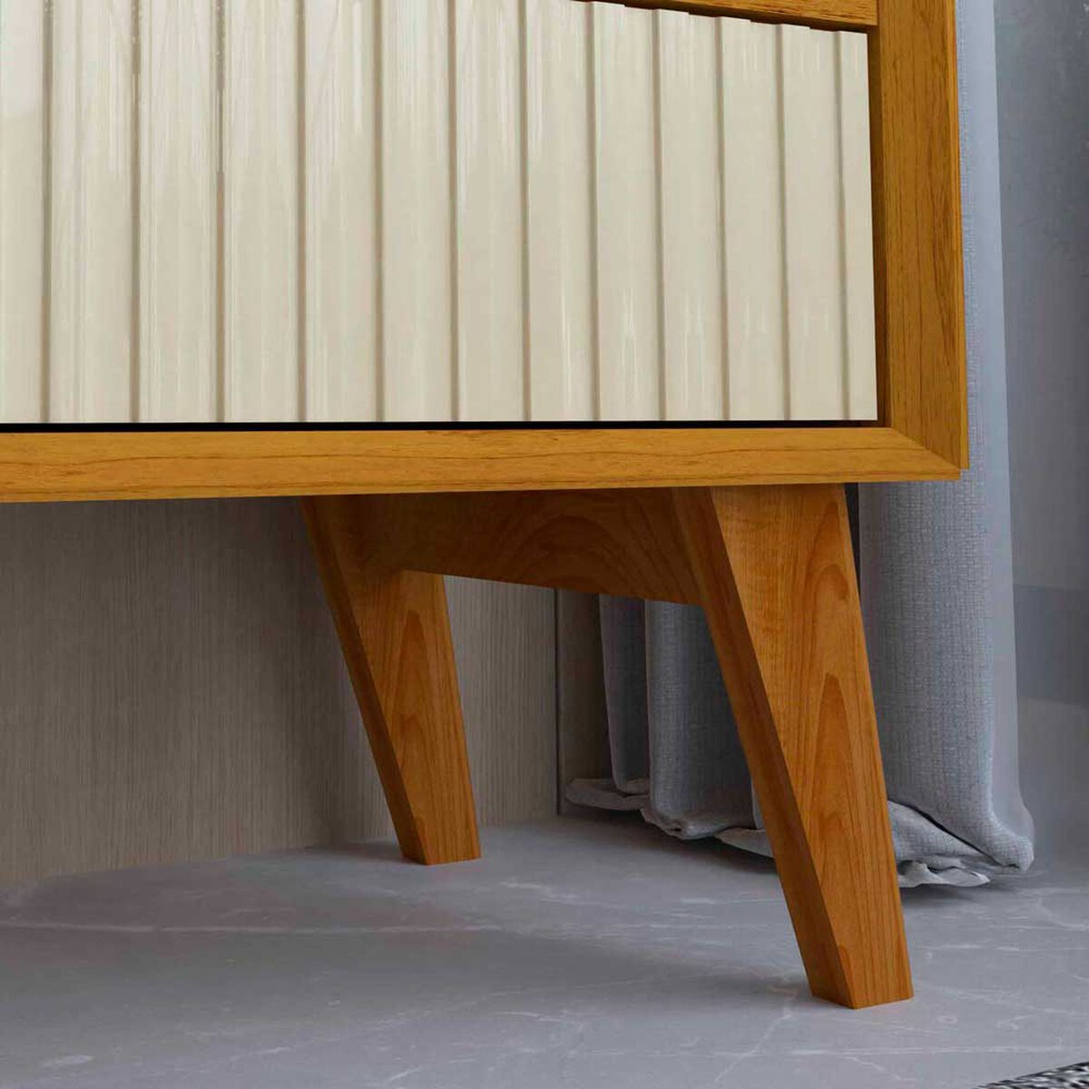 Rack + Panel Decocasa Magnfico hasta 85" Natural Off White