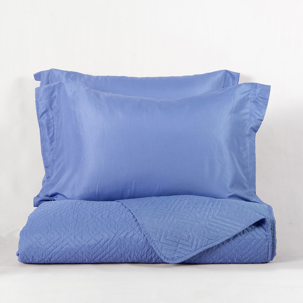 Cubrecama Mashini King Liso Azul