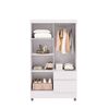 Closet Vekkahome Americano 4 Puertas 2 Cajones Blanca