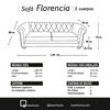 Sof&aacute; Latam Home Florencia 3 Cuerpos Gris